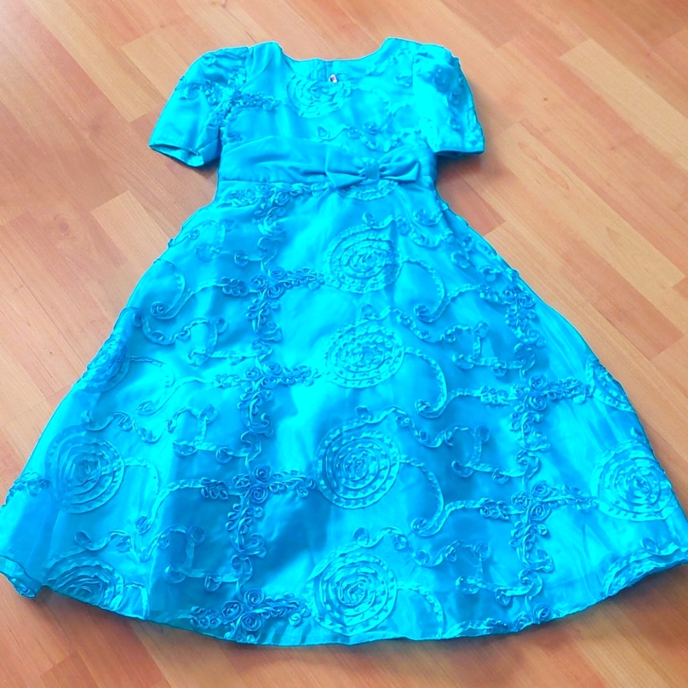 Girls Chit-Chat Turquoise Formal Dress
